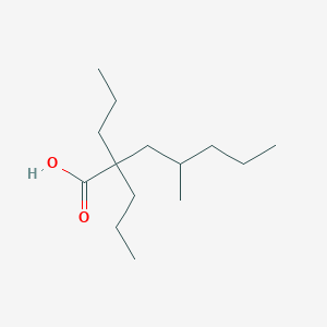 molecular formula C14H28O2 B14541237 4-Methyl-2,2-dipropylheptanoic acid CAS No. 62179-71-9