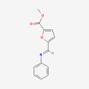 molecular formula C13H11NO3 B14541251 Methyl 5-[(E)-(phenylimino)methyl]furan-2-carboxylate CAS No. 61973-97-5
