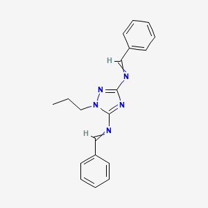 molecular formula C19H19N5 B14541264 N,N'-(1-Propyl-1H-1,2,4-triazole-3,5-diyl)bis(1-phenylmethanimine) CAS No. 62176-91-4