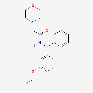 molecular formula C21H26N2O3 B14541268 N-[(3-Ethoxyphenyl)(phenyl)methyl]-2-(morpholin-4-yl)acetamide CAS No. 61956-53-4