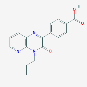 molecular formula C17H15N3O3 B1454128 4-(3-Oxo-4-propyl-3,4-dihydropyrido[2,3-b]pyrazin-2-yl)benzoic acid CAS No. 1170867-73-8