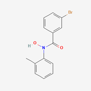 molecular formula C14H12BrNO2 B14541290 Benzamide, 3-bromo-N-hydroxy-N-(2-methylphenyl)- CAS No. 62063-98-3