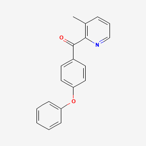 molecular formula C19H15NO2 B1454132 3-Methyl-2-(4-phenoxybenzoyl)pyridine CAS No. 1187171-17-0