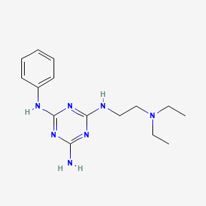 molecular formula C15H23N7 B14541328 N~2~-[2-(Diethylamino)ethyl]-N~4~-phenyl-1,3,5-triazine-2,4,6-triamine CAS No. 61912-45-6