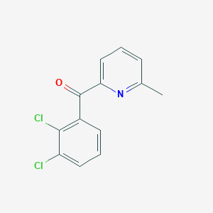 molecular formula C13H9Cl2NO B1454135 2-(2,3-Dichlorobenzoyl)-6-methylpyridine CAS No. 1187165-80-5