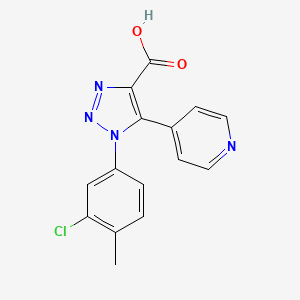 1-(3-chloro-4-methylphenyl)-5-(pyridin-4-yl)-1H-1,2,3-triazole-4-carboxylic acid