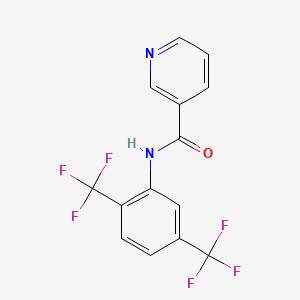 molecular formula C14H8F6N2O B14541364 N-[2,5-Bis(trifluoromethyl)phenyl]pyridine-3-carboxamide CAS No. 62315-09-7