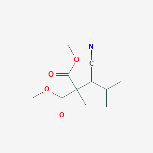molecular formula C11H17NO4 B14541392 Dimethyl (1-cyano-2-methylpropyl)(methyl)propanedioate CAS No. 61760-66-5