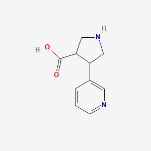 molecular formula C10H12N2O2 B1454141 4-(Pyridin-3-yl)pyrrolidine-3-carboxylic acid CAS No. 1048330-62-6