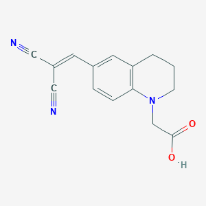 molecular formula C15H13N3O2 B1454142 N-Carboxymethyl-6-(2,2-dicyanovinyl)-1,2,3,4-tetrahydroquinoline CAS No. 47072-52-6