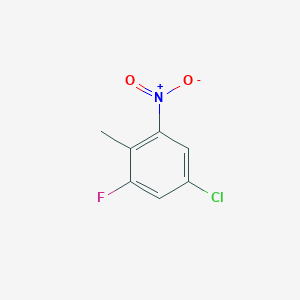 molecular formula C7H5ClFNO2 B1454143 5-Chloro-1-fluoro-2-methyl-3-nitrobenzene CAS No. 1167056-41-8