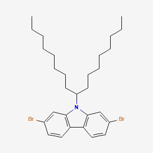 molecular formula C29H41Br2N B1454144 2,7-dibromo-9-(heptadecan-9-yl)-9H-carbazole CAS No. 955964-73-5