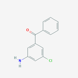 molecular formula C13H10ClNO B14541452 Methanone, (3-amino-5-chlorophenyl)phenyl- CAS No. 62261-39-6