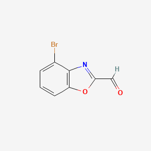 molecular formula C8H4BrNO2 B1454148 4-Bromo-benzooxazole-2-carbaldehyde CAS No. 944898-97-9