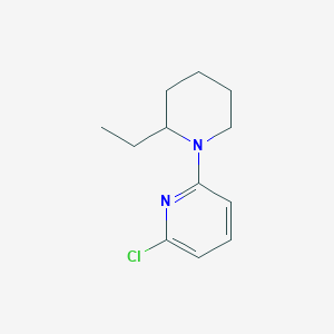 molecular formula C12H17ClN2 B1454149 1-(6-Chloro-2-pyridinyl)-2-ethylpiperidine CAS No. 1219982-11-2