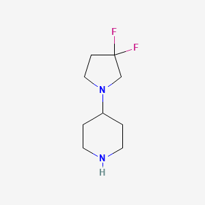molecular formula C9H16F2N2 B1454158 4-(3,3-Difluoropyrrolidin-1-yl)piperidine CAS No. 1061682-67-4