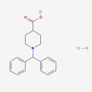 molecular formula C19H22ClNO2 B1454163 1-Benzhydrylpiperidine-4-carboxylic acid hydrochloride CAS No. 1189689-68-6