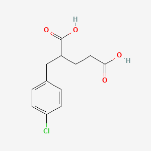 molecular formula C12H13ClO4 B1454165 2-[(4-Chlorophenyl)methyl]pentanedioic acid CAS No. 24867-04-7