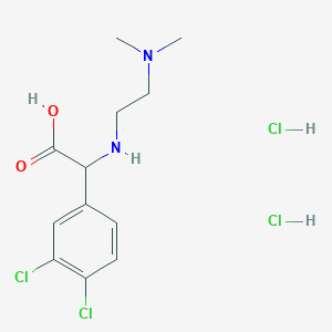 molecular formula C12H18Cl4N2O2 B1454173 2-(3,4-Dichlorophenyl)-2-{[2-(dimethylamino)ethyl]amino}acetic acid dihydrochloride CAS No. 1311313-88-8
