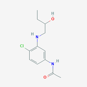 molecular formula C12H17ClN2O2 B14541733 N-{4-Chloro-3-[(2-hydroxybutyl)amino]phenyl}acetamide CAS No. 62335-92-6