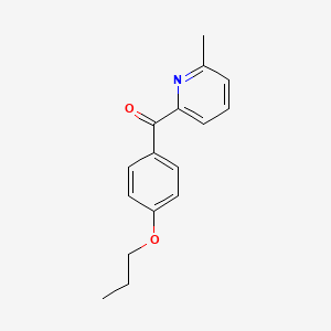 B1454184 6-Methyl-2-(4-propoxybenzoyl)pyridine CAS No. 1187170-47-3