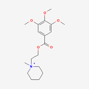 molecular formula C18H28NO5+ B14541849 Piperidinium, 1-methyl-1-[2-[(3,4,5-trimethoxybenzoyl)oxy]ethyl]- CAS No. 61864-05-9