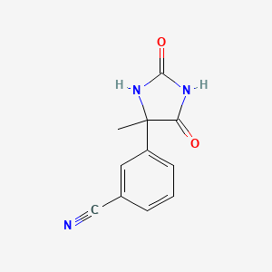molecular formula C11H9N3O2 B1454185 3-(4-Methyl-2,5-dioxoimidazolidin-4-yl)benzonitrile CAS No. 916210-71-4