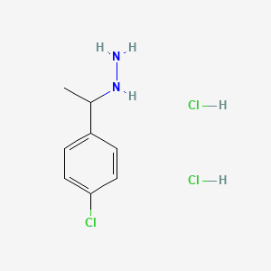 molecular formula C8H13Cl3N2 B1454189 [1-(4-Chlorophenyl)ethyl]hydrazine dihydrochloride CAS No. 1240528-37-3