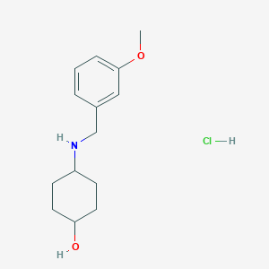 molecular formula C14H22ClNO2 B1454195 4-{[(3-Methoxyphenyl)methyl]amino}cyclohexan-1-ol hydrochloride CAS No. 1240527-15-4