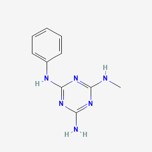 molecular formula C10H12N6 B14541950 N~2~-Methyl-N~4~-phenyl-1,3,5-triazine-2,4,6-triamine CAS No. 61912-38-7