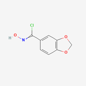 molecular formula C8H6ClNO3 B14542016 N-hydroxy-1,3-benzodioxole-5-carboximidoyl chloride CAS No. 61946-94-9
