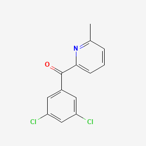 molecular formula C13H9Cl2NO B1454202 2-(3,5-Dichlorobenzoyl)-6-methylpyridine CAS No. 1187170-03-1