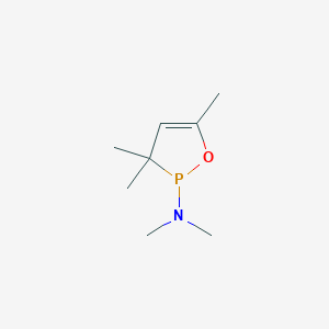 molecular formula C8H16NOP B14542045 N,N,3,3,5-Pentamethyl-1,2-oxaphosphol-2(3H)-amine CAS No. 62179-30-0
