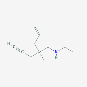 molecular formula C11H19N B14542116 N-Ethyl-2-methyl-2-(prop-2-yn-1-yl)pent-4-en-1-amine CAS No. 61753-51-3