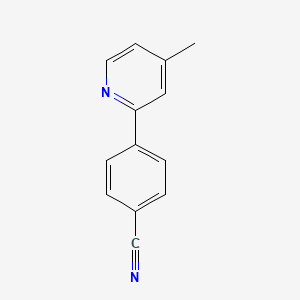 molecular formula C13H10N2 B1454212 4-(4-Methylpyridin-2-yl)benzonitrile CAS No. 1187168-55-3