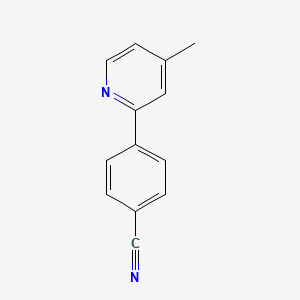 molecular formula C13H10N2 B1454212 4-(4-甲基-2-吡啶基)苯甲腈 CAS No. 1187168-55-3