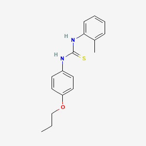 molecular formula C17H20N2OS B14542132 N-(2-Methylphenyl)-N'-(4-propoxyphenyl)thiourea CAS No. 62178-42-1