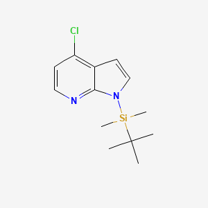 molecular formula C13H19ClN2Si B1454214 1H-吡咯并[2,3-B]吡啶，4-氯-1-[(1,1-二甲基乙基)二甲基甲硅烷基]- CAS No. 937796-62-8