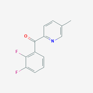 molecular formula C13H9F2NO B1454218 2-(2,3-二氟苯甲酰)-5-甲基吡啶 CAS No. 1187166-66-0