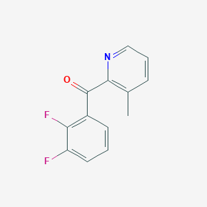 molecular formula C13H9F2NO B1454219 2-(2,3-Difluorobenzoyl)-3-methylpyridine CAS No. 1187171-21-6