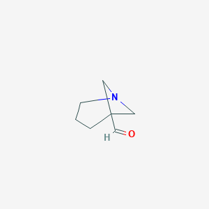 molecular formula C7H11NO B145422 1-Azabicyclo[3.1.1]heptane-5-carbaldehyde CAS No. 133998-47-7