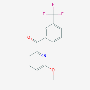 B1454221 6-Methoxy-2-(3-trifluoromethylbenzoyl)pyridine CAS No. 1187167-03-8