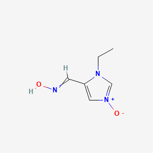 molecular formula C6H9N3O2 B14542229 N-[(1-Ethyl-3-oxo-1H-3lambda~5~-imidazol-5-yl)methylidene]hydroxylamine CAS No. 62202-08-8