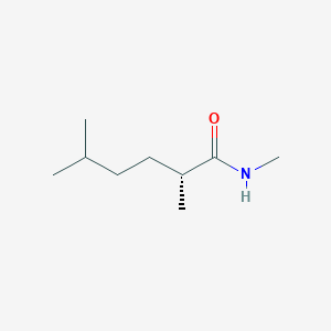 molecular formula C9H19NO B14542294 (2R)-N,2,5-trimethylhexanamide CAS No. 62073-56-7