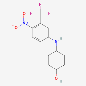 molecular formula C13H15F3N2O3 B1454236 4-(4-Nitro-3-trifluoromethyl-phenylamino)-cyclohexanol CAS No. 1163268-84-5