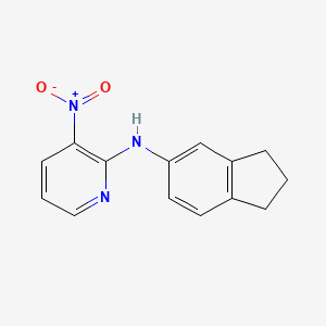 molecular formula C14H13N3O2 B14542368 N-(2,3-Dihydro-1H-inden-5-yl)-3-nitropyridin-2-amine CAS No. 61963-68-6