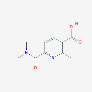 molecular formula C10H12N2O3 B1454237 6-(Dimethylcarbamoyl)-2-methylpyridine-3-carboxylic acid CAS No. 1154955-06-2