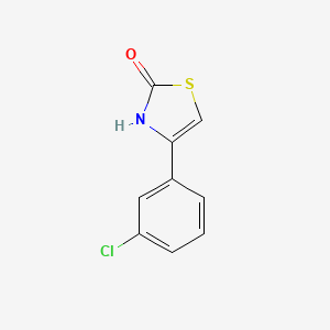 molecular formula C9H6ClNOS B1454240 4-(3-Chlorophenyl)-2,3-dihydro-1,3-thiazol-2-one CAS No. 1095051-68-5