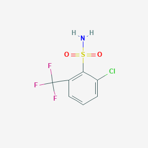 molecular formula C7H5ClF3NO2S B1454241 2-Chloro-6-(trifluoromethyl)benzene-1-sulfonamide CAS No. 874814-71-8