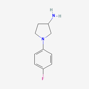 molecular formula C10H13FN2 B1454242 1-(4-Fluorophenyl)pyrrolidin-3-amine CAS No. 859164-73-1